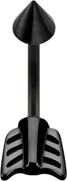 Image du produit Star Piercing Banane noire avec cône et flèche (sans laiton, Acier chirurgical 316L)