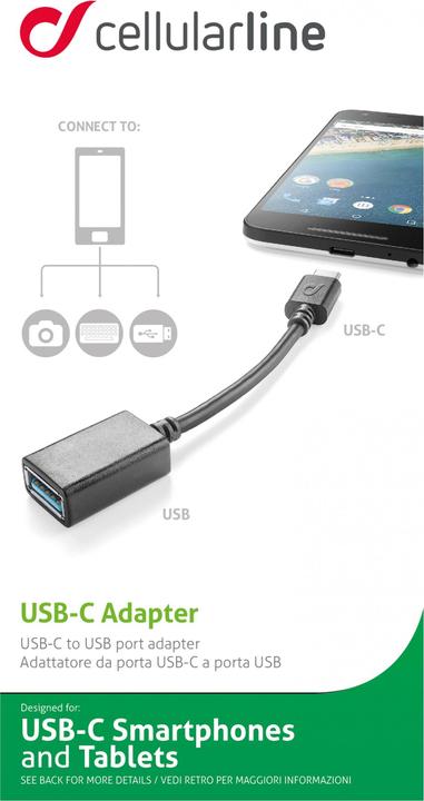 Image du produit Cellularline Adaptateur USB vers USB-C
