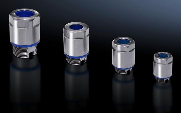 Actual product image Rittal 2410011 Cable gland with locknut, impact resistant M16 x 1.5 stainless steel 5pcs.