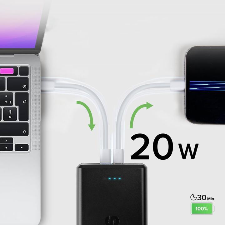 Image du produit SBS Power Bank (30000 mAh, 20 W, 111 Wh)