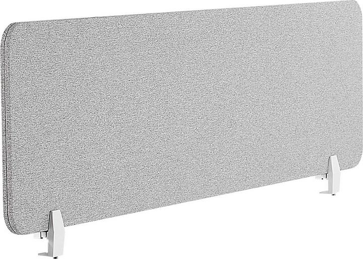 Actual product image Beliani Desk divider light grey 130 x 40 cm WALLY (130 x 40 cm)