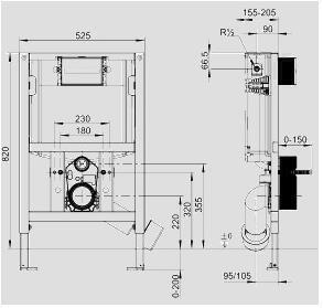 Produktbild Sanit WC-Element Pack INEO FrontTop 820 BH 820mm