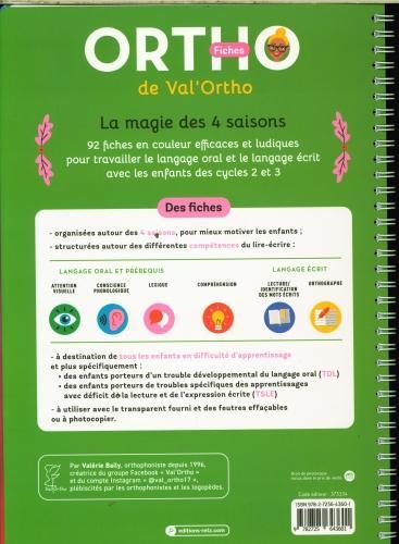 Image du produit Fiches ortho de Val'ortho : la magie des 4 saisons (Français, Baily Valérie, 2023)