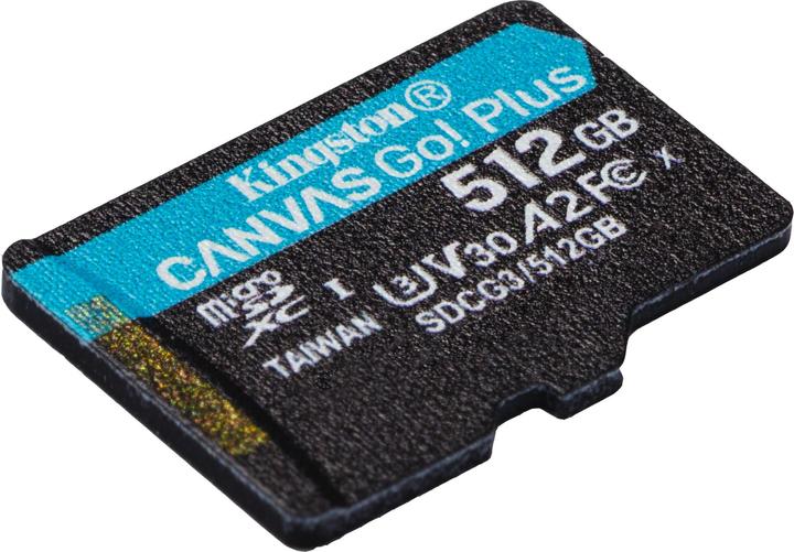 Image du produit Kingston Canvas Go Plus (512 Go, microSDXC, U3, UHS-I)
