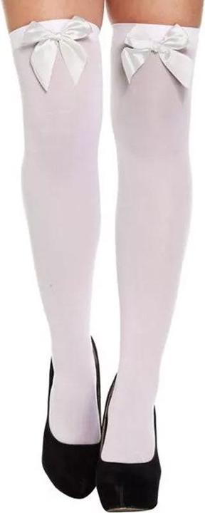 Image du produit Henbrandt Weisse Overknees mit weisser Schleife