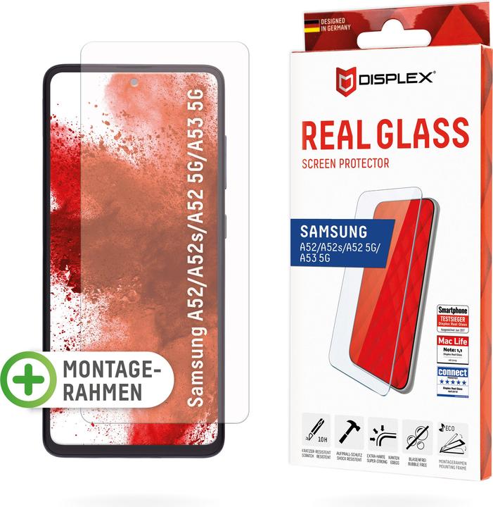 Produktbild Displex Real Glass, 2D Panzerglas (1 Stück, Samsung Galaxy A52 5G, Samsung Galaxy A52s 5G, Samsung Galaxy A52, Samsung Galaxy A53 5G)