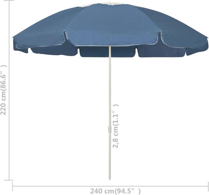 Image du produit VidaXL Parasol de plage (2.40 m)