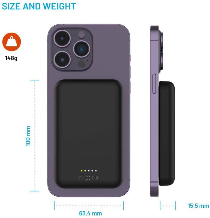 Actual product image Fixed MagZen, 6 000 mAh, Black (6000 mAh)