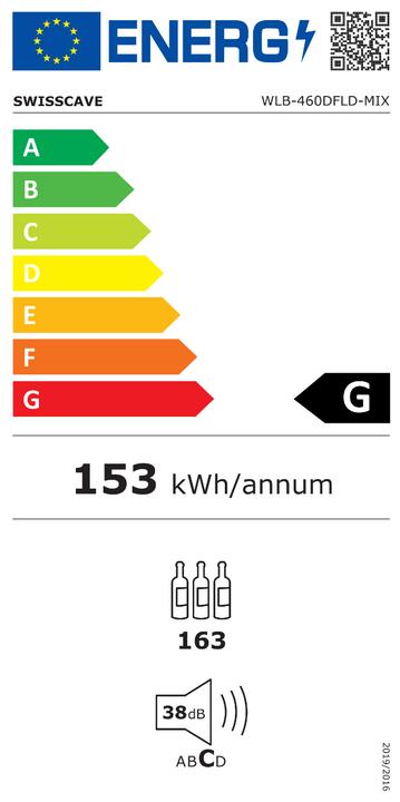 Label énergétique Swisscave WLB-460DFLD-MIX