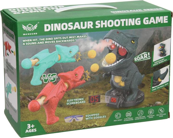 Actual product image MengGao Ball shooter that moves dino target