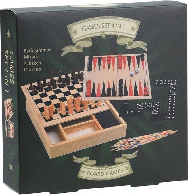 Actual product image 4-in-1 wooden play box, 17 cm