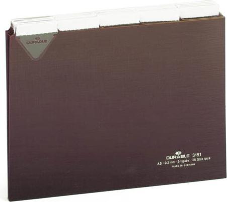 Produktbild Durable LEITKARTEN MIT UMSCHWEISSTEN TABEN 1 PAK 314111 (A4)