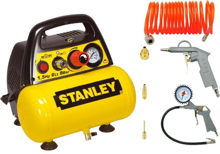 Produktbild Stanley Kompressor Ohne öl 6l + Pneumatisches Set (8 Bar, 6 l)