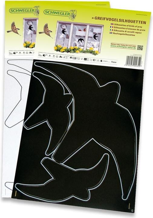Produktbild Schwegler Greifvogelsilhouette 3-teilig, selbstklebende, hochwertige Folie
