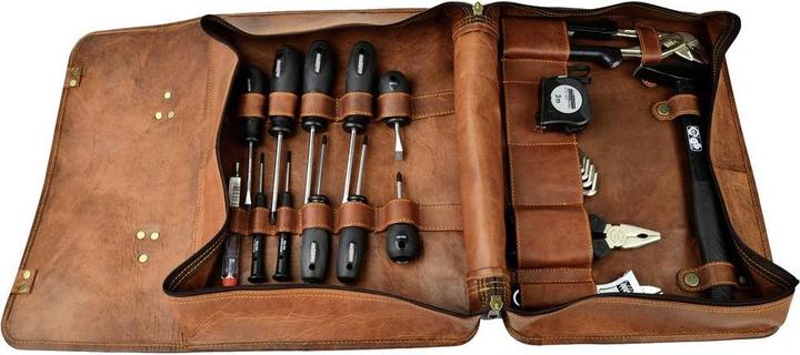Immagine prodotto Mannesmann Borsa porta attrezzi in pelle (25 pezzi)