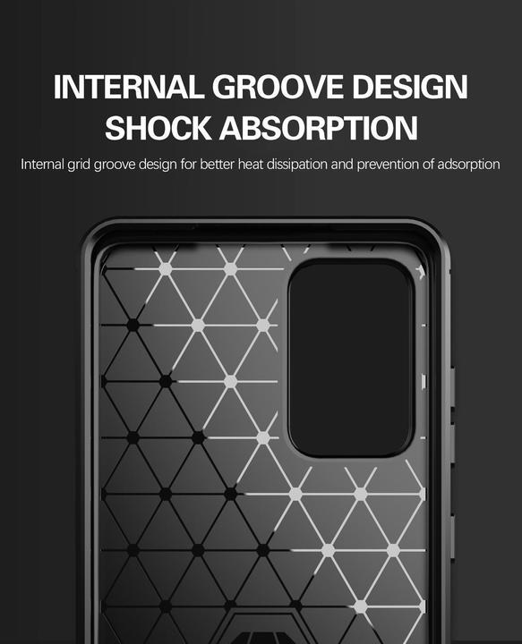 Actual product image Cadorabo TPU Ultra Slim carbon stainless steel Combi Cover (Samsung Galaxy A72 5G)