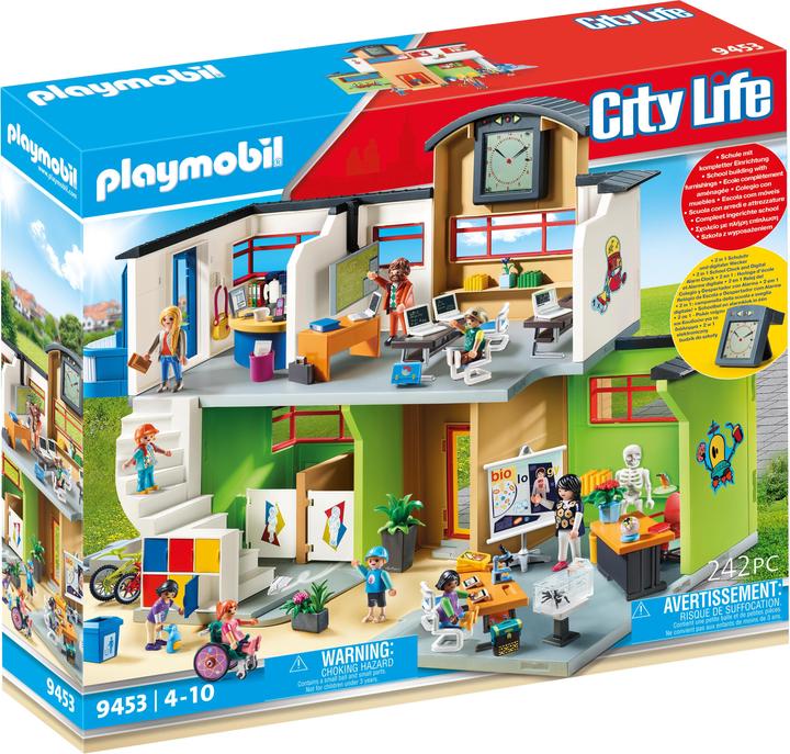 Playmobil Grosse Schule mit Einrichtung (9453, Playmobil City Life)