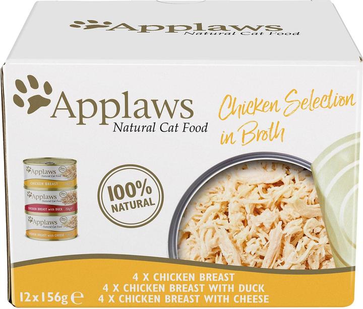 Applaws Huhn in Brühe Multipack Dose (Adult, 12 Stk., 672 g)