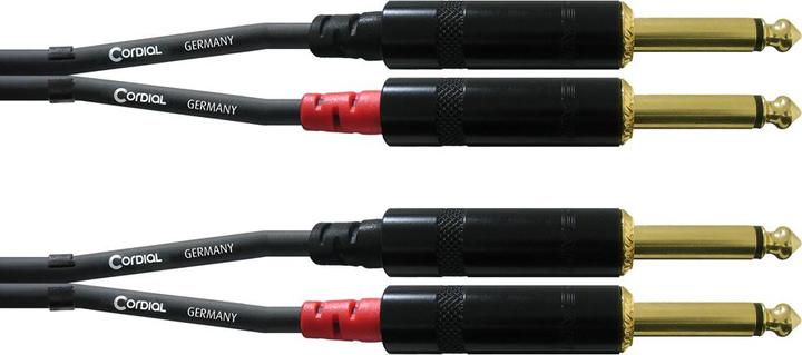 Actual product image Cordial CFU 0.9 PP - twin cable / 6.3mm jack connection cable unbalanced (0.90 m, 6.3mm jack)