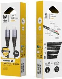 Produktbild Muvit Tiger Cable Ultra Resistant Type C/Type C 2m Gris (2 m, USB 3.2 Gen 1)