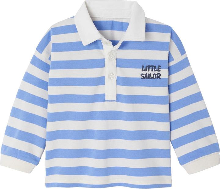 Produktbild Vertbaudet Bio-Kollektion: Baby Poloshirt mit breiten Streifen (92)