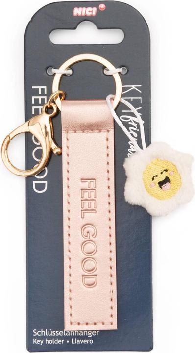 Produktbild Magni NICI Schlüsselanhänger Feel good Kunstlederband mit Blume roségold 10cm