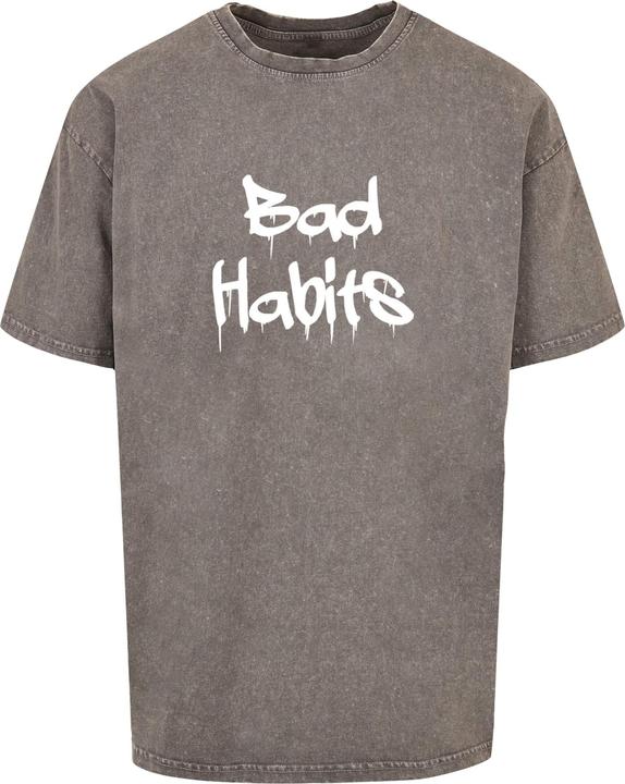 Immagine prodotto Merchcode Bad Habits - Maglietta oversize pesante lavata con acido - 112633 (XXL)