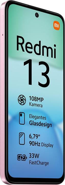 Produktbild Xiaomi Redmi 13 (128 GB, Pearl Pink, 6.79", Hybrid Dual SIM, 108 Mpx, 4G)