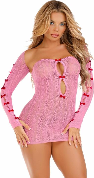 Leg Avenue Kleid Herz & Schleifen Rosa Einheitsgrösse (One Size)