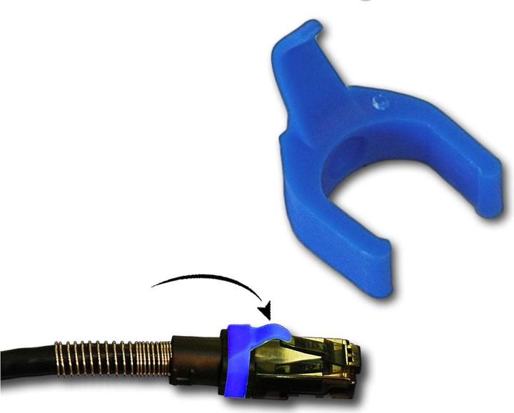 PatchSee Kabel Clip Farbe Himmelblau, Set= (0.10 m)