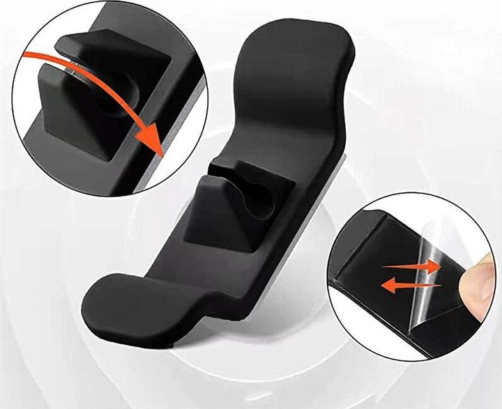 Image du produit Hermex Supports de câbles pour robots ménagers Clips de câbles autocollants Noir