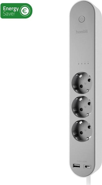 Hombli multiprise intelligente (3 x, USB-C, USB-A, 1.50 m)