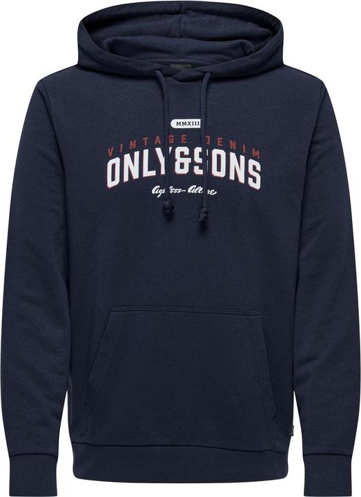 Actual product image Only & Sons Onslenny Reg Vintage Print Hood Sweat (S)