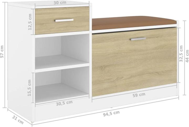 Image du produit VidaXL Calvin (94.5 x 31 x 57 cm)