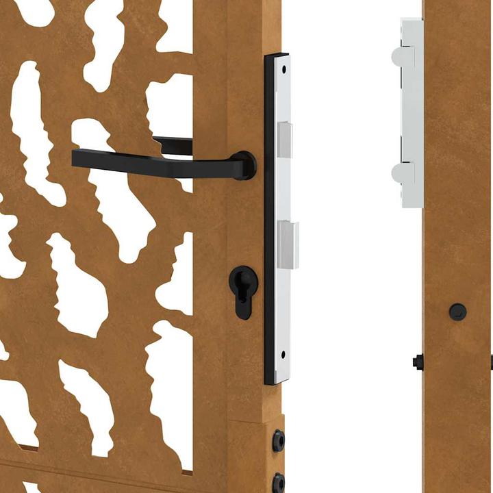 Actual product image VidaXL Garden gate 105x130 cm Weatherproof steel track design Fence gate