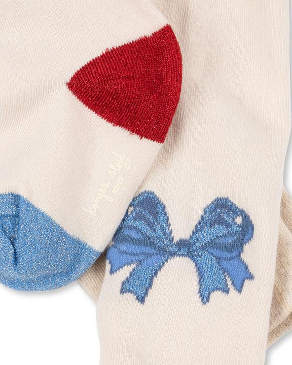 Produktbild Konges Slojd 2Pack Strumpfhosen Jacquard Bow Mix (116, 104/110, 92/98, 80/86)