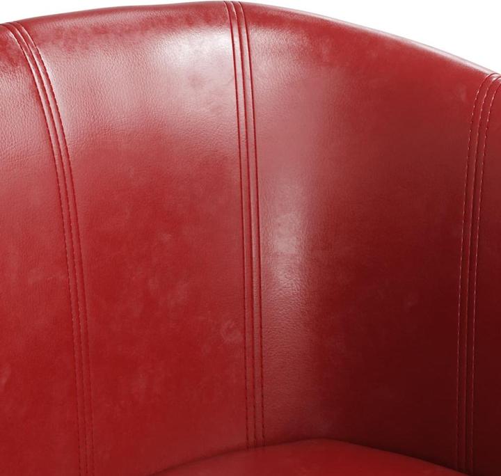 Image du produit VidaXL Clubsessel Weinrot Kunstleder,Farbe: Weinrot,Material