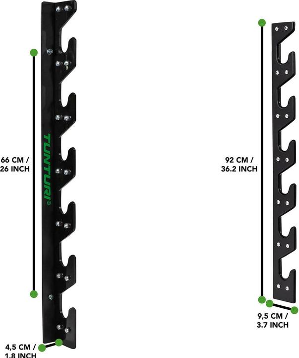 Actual product image Tunturi Wandhalterung für Hantelstangen