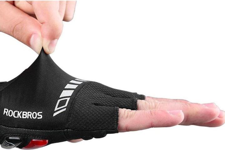 Actual product image Rockbros S143-BK XL cycling gloves with gel inserts - black (XL)