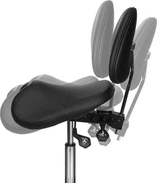 Produktbild Teqler Praxis Sattelstuhl mit Lehne schwarz