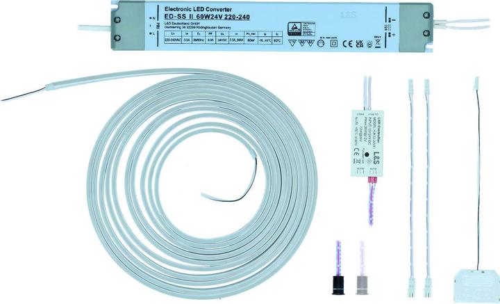Produktbild L&S Komplettset LED Band Octopus Slim Line 24 V (Neutralweiss, Warmweiss, 500 cm, Indoor)