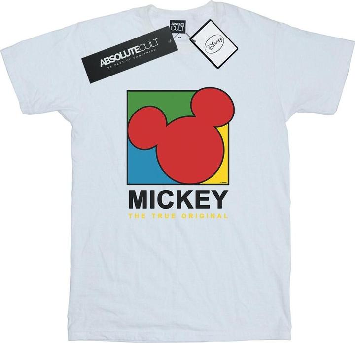 Actual product image Disney Womens/Ladies Mickey Mouse True 90s Cotton Boyfriend T-Shirt (L)