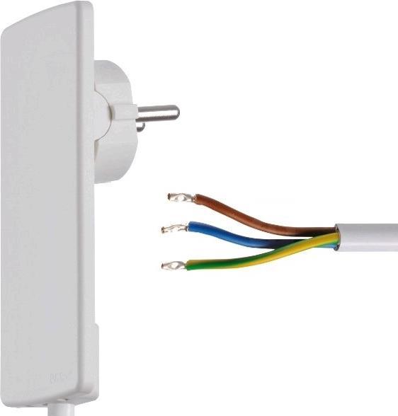 Image du produit EGB Câble de connexion avec fiche plate 3x1,5 blanc 1,5m (1.50 m)