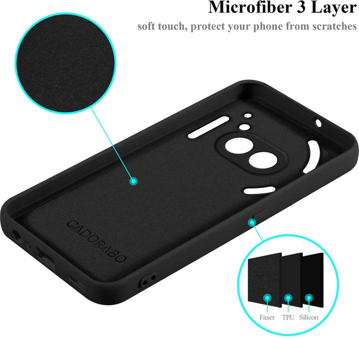 Actual product image Cadorabo Bumper Case for Nothing Phone 2a TPU Liquid Silicone Cover (Phonemax Rocky 2)