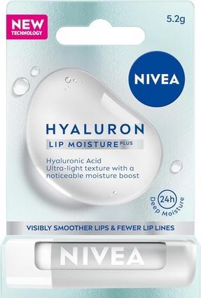 NIVEA Hyaluron Lip Moisture Plus Balsamo labbra trasparente idratante 5.2G