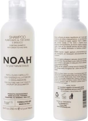 Produktbild Noah For Your Natural Beauty Purifying Shampoo Hair 1.5 Green Tea & Basil Cleansing Shampoo 250Ml (250 ml, Flüssiges Shampoo)