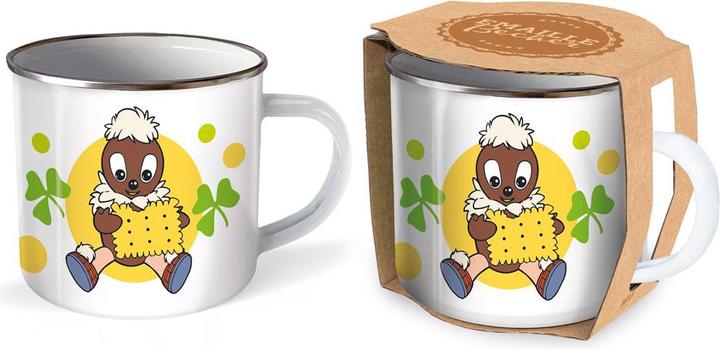 Produktbild Unser Sandmännchen Emaille Becher Tasse Pittiplatsch (300 ml)