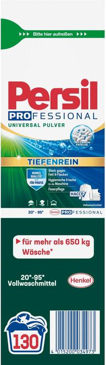 Energie-Label Persil Pulverwaschmittel Universal Professional 130 WG, 7.8 kg (130 Waschgänge, Pulver)
