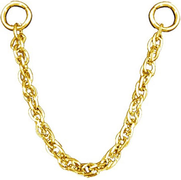 Produktbild Star Piercing Verbindungskette doppelt vergoldet (Chirurgenstahl 316L, ohne Messing)