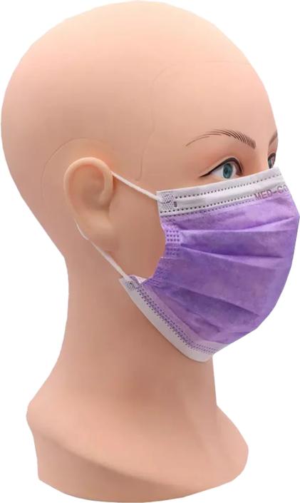 Produktbild Ampri MED-COMFORT Mundschutz 3-lg. TYP IIR - lila (Schutzklasse I, 50 x)